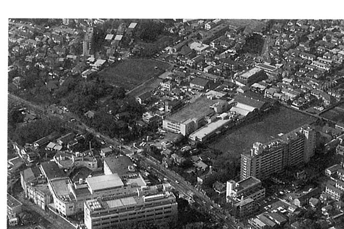 滝坂を上空から(1970年代頃)