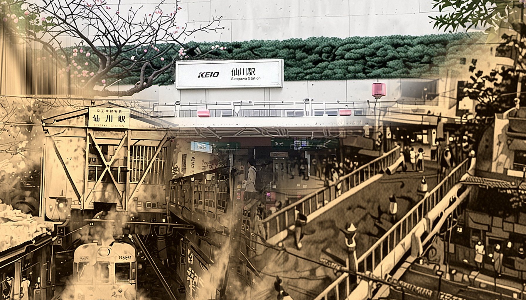 仙川駅の今と昔 ― 旧仙川駅舎、1983年の仙川商店街、現在の仙川駅